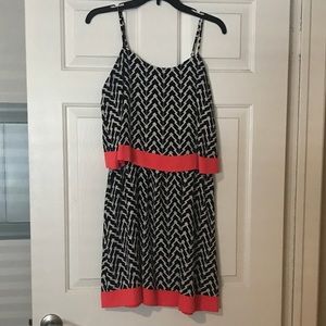 Chevron double layer dress